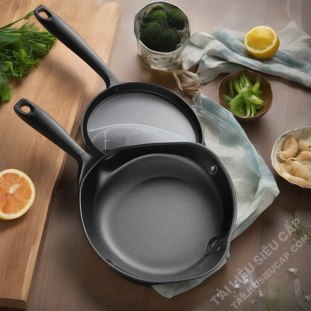 Chảo chống dính và nắp đậy