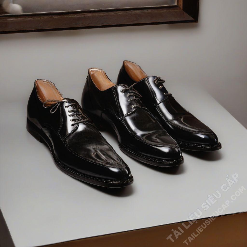 Giày da bóng loáng