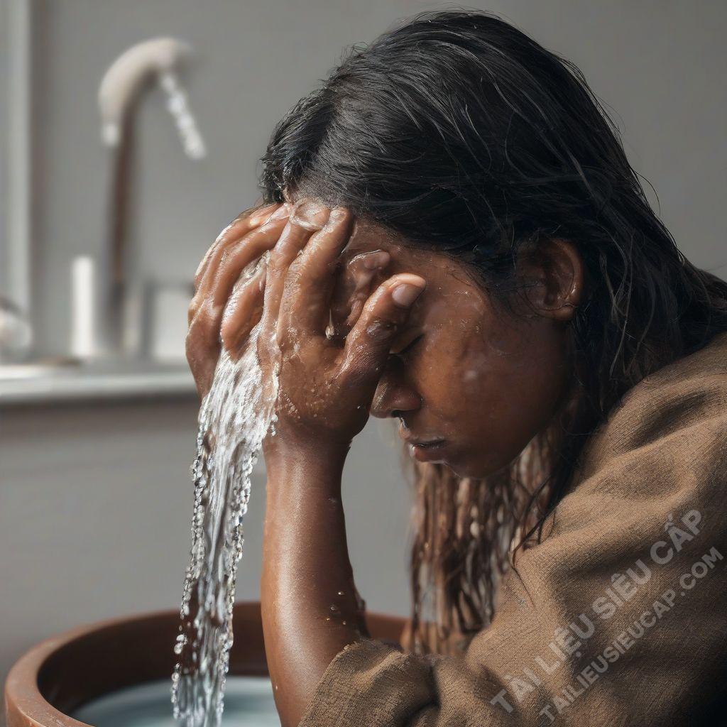 Rửa mắt với nước sạch