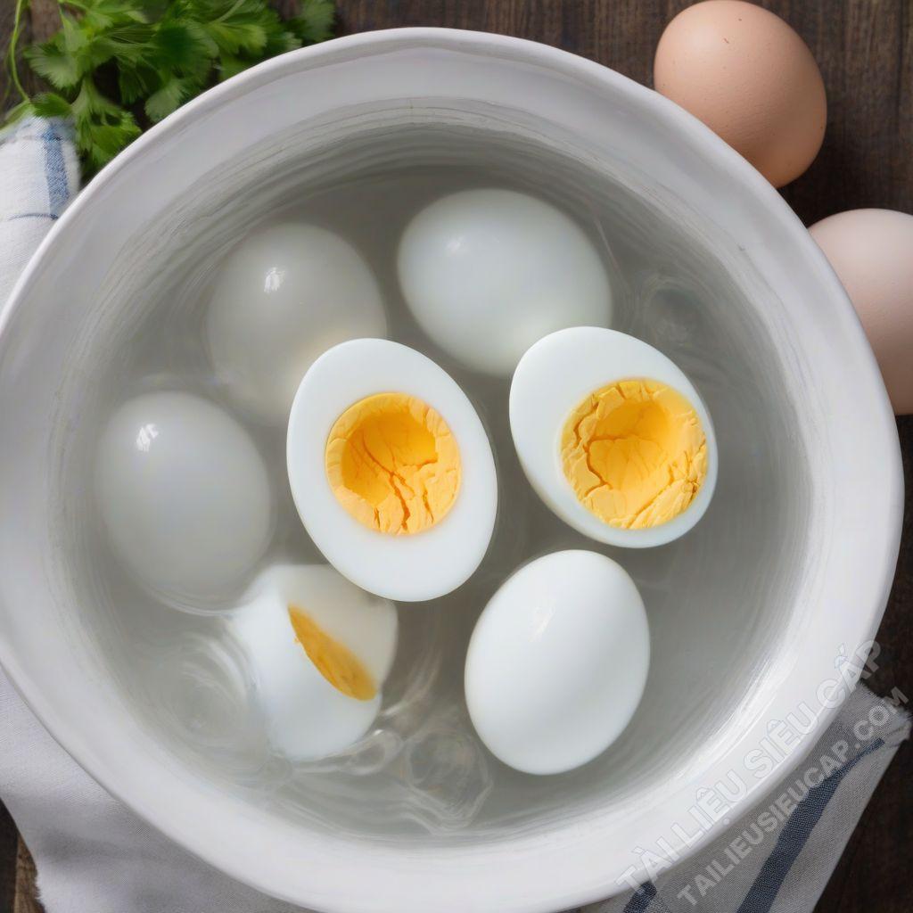 Ngâm trứng trong nước lạnh