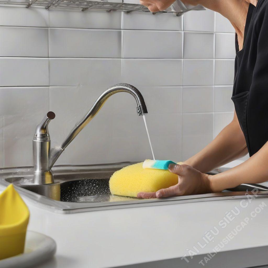 Vệ Sinh Bồn Rửa Chén Inox