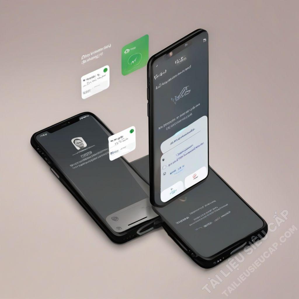 Ảnh chụp màn hình điện thoại hiển thị cách đăng ký khuôn mặt trên ứng dụng ACB Mobile Banking