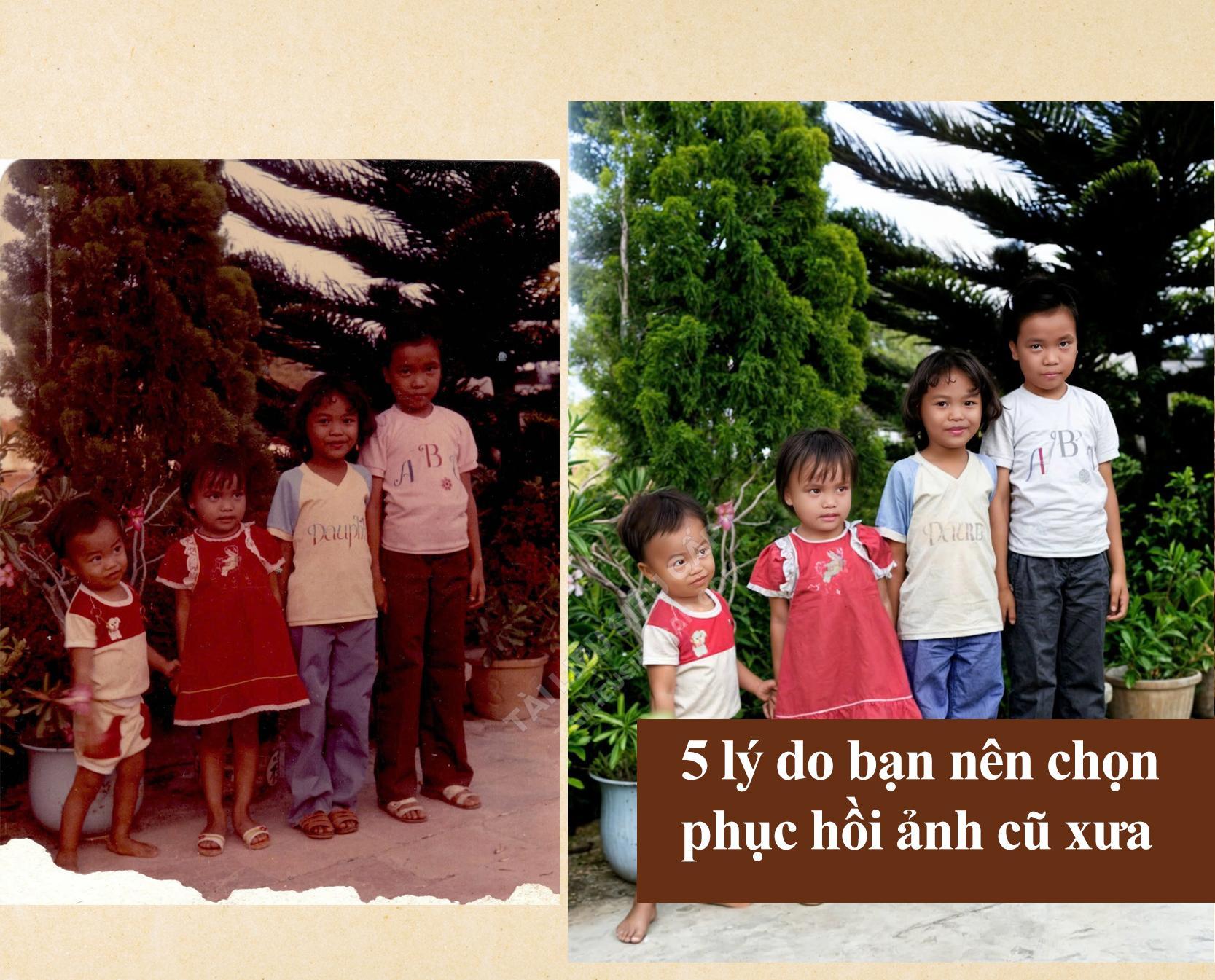 Ảnh kỷ niệm cũ được AI phục hồi
