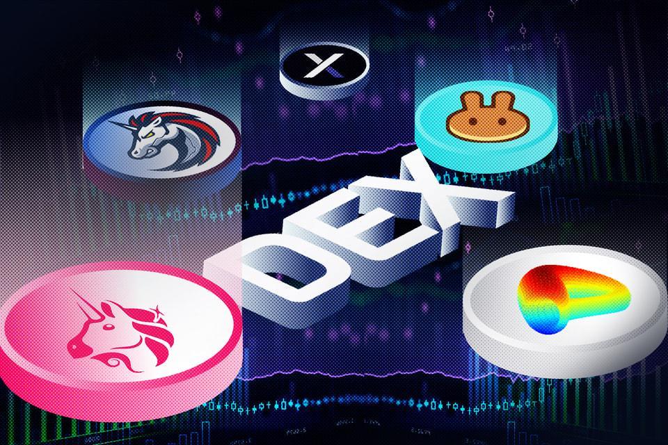 Giao diện swap token trên một sàn DEX AMM