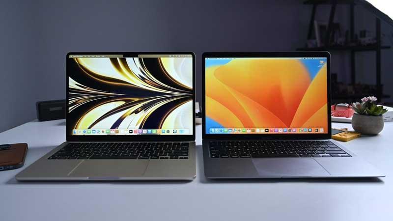 Góc nghiêng cho thấy độ mỏng của MacBook Air