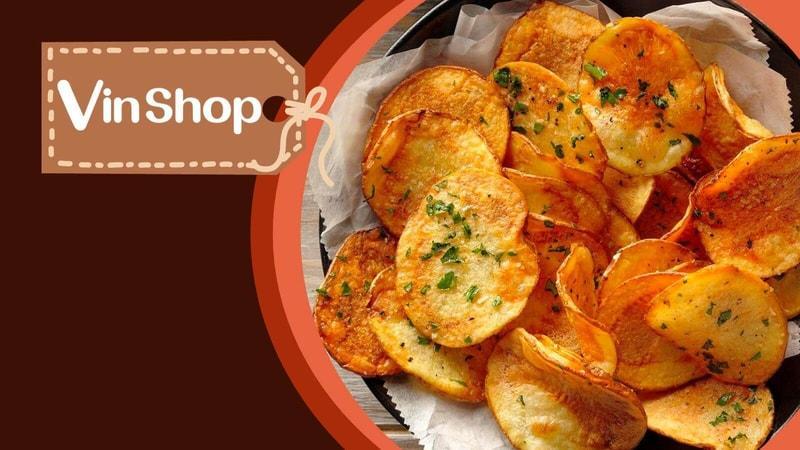 Một đĩa khoai tây chiên vàng giòn hấp dẫn