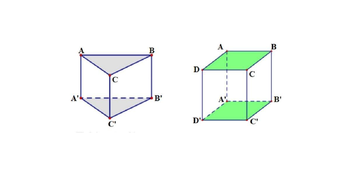 Ví dụ về hình lăng trụ tam giác