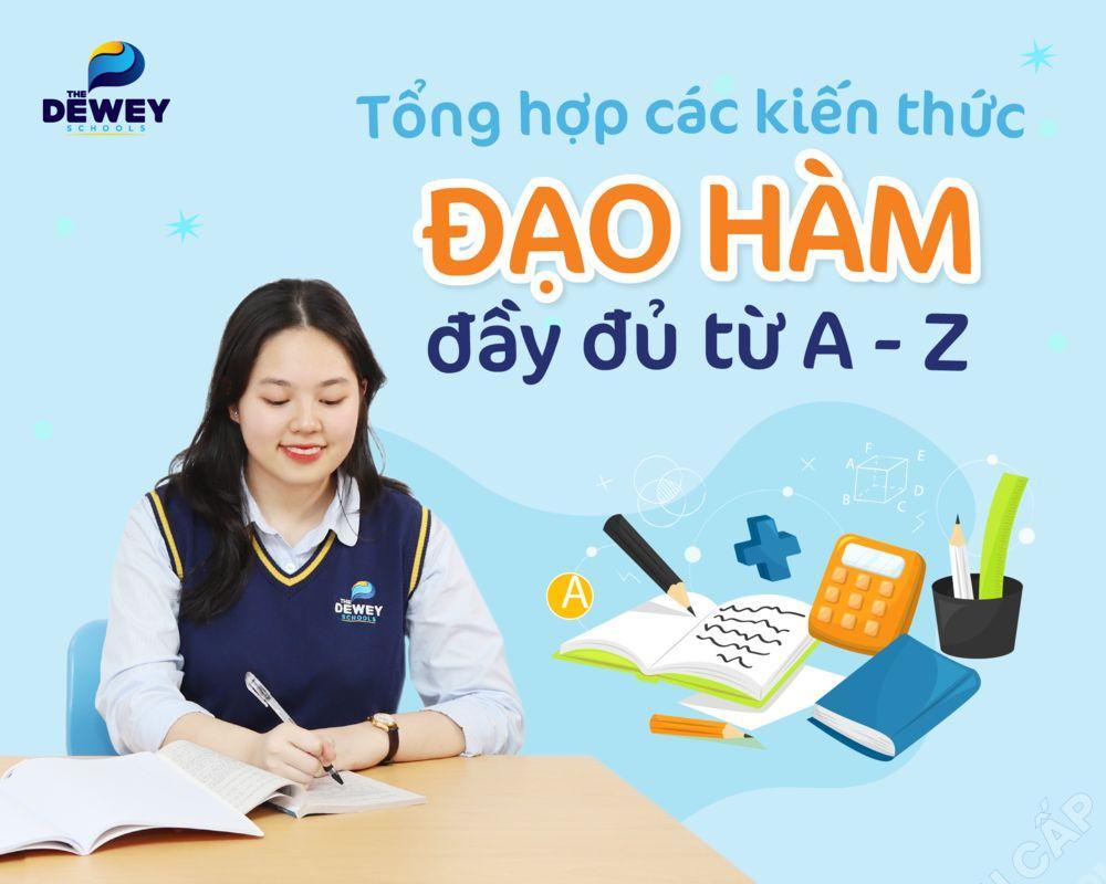 Học sinh đang làm bài tập đạo hàm